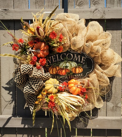 Autumn Welcome home wreath