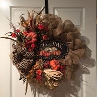 Autumn Welcome home wreath - Thumbnail 1