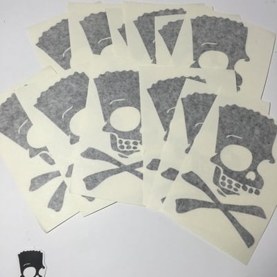 Bart skull decal