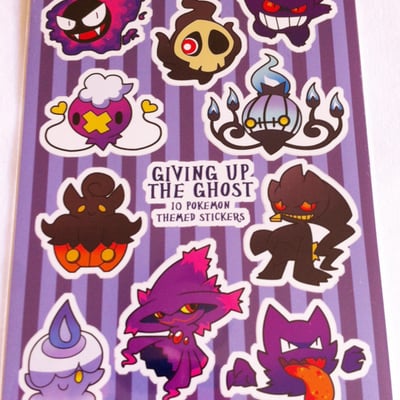Giving up the ghost pokemon stickers