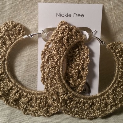 Chamois filigree hoop earrings