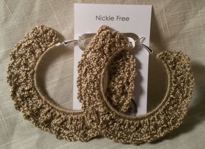 Chamois Filigree Hoop Earrings