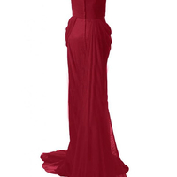 Charming One Shoulder Chiffon Handmade Long Prom Dresses, Party Gowns, Evening Dresses - Thumbnail 1