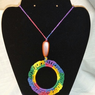 Rainbow ring necklace