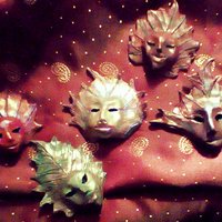 Fairy face leaf pendant, OOAK fairy, Leaflings - Thumbnail 2