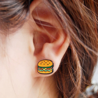 HAMBURGER EARRINGS - Thumbnail 1