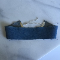 Distressed Denim Choker - Thumbnail 1