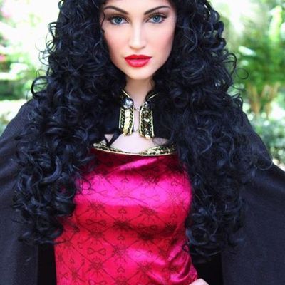 P344 dress and cloak mother gothel rapunzel tangled princess party cosplay costume 