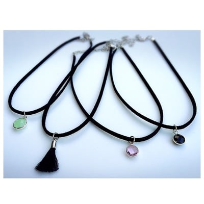 Adjustable black suede choker  - Thumbnail 5