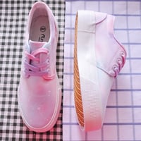 Harajuku pink galaxy painted canvas shoes - Thumbnail 2