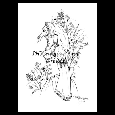 Plague doctor coloring poster