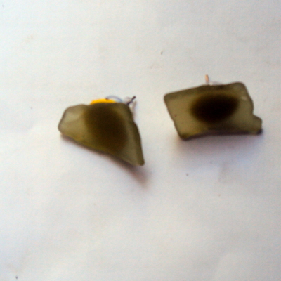 Sea glass simple earrings