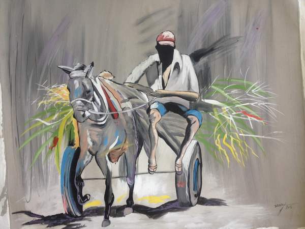 Hauling Hay by Wendy