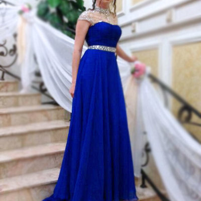 Elegant long prom dresses,high neck prom dresses,cap sleeve prom dresses,a-line prom dresses,backless prom dresses,pd39006
