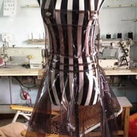 Harajuku neon galaxy suspended skirt - Thumbnail 2