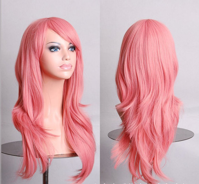 Pink Curly Wave Wig