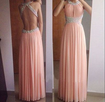Sweetheart Hot Sale Prom Dresses,A Line Beading Prom Dresses,O-Neck Prom Dresses,Chiffon Prom Dresses,Backless Evening Dresses,PD390084