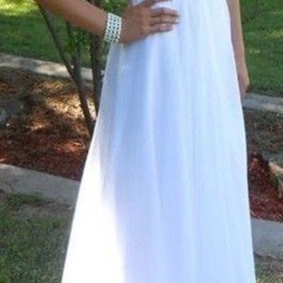 Elegant white prom dresses,halter prom dresses,long open back prom dresses,beading prom dresses,evening dresses,pd390087 - Thumbnail 4