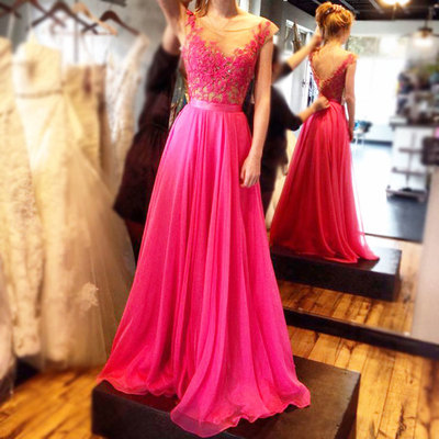 Elegant Prom Dresses,Appliques Prom Dresses,A-Line Prom Dresses,Chiffon Prom Dresses,Long Prom Dresses,PD390097