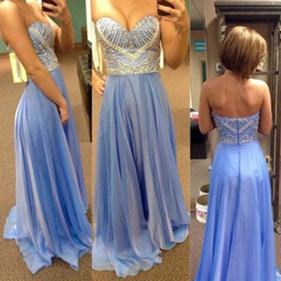 Gorgeous long evening dresses,chiffon evening dresses,beading evening dresses,sweetheart evening dresses,pd3900103 - Thumbnail 4