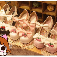 Harajuku Strawberry shoes bow - Thumbnail 2