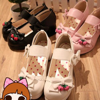 Harajuku Strawberry shoes bow - Thumbnail 3