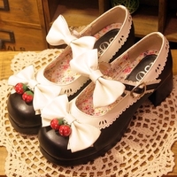 Harajuku Strawberry shoes bow - Thumbnail 4