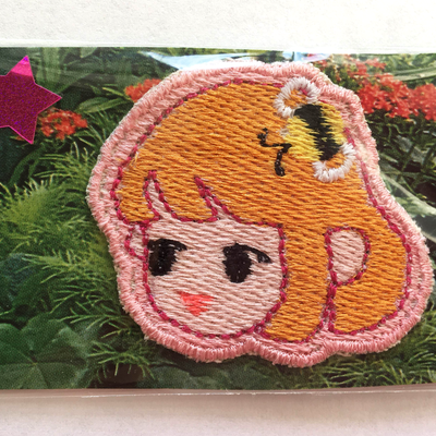 Bumbling bee iron-on patch