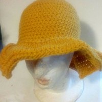 Crochet Wide Brimmed Hat  - Thumbnail 2