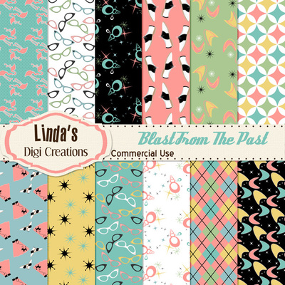 Blast from the past (digital paper pack)