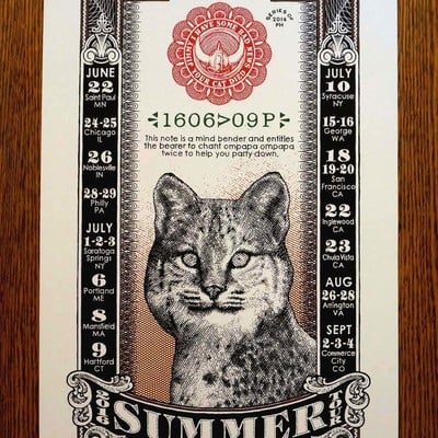 Phish poster nutbag '16 summer tour (artist proof edition)