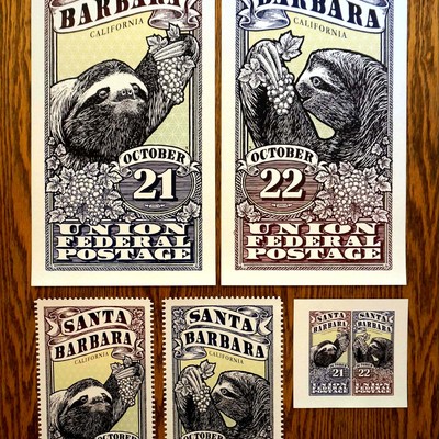 Phish santa barbara 2014 large and small print set