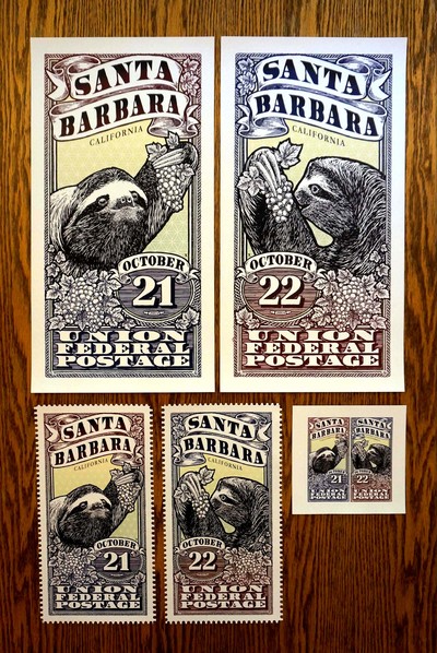 Phish Santa Barbara 2014 Large and Small Print Set