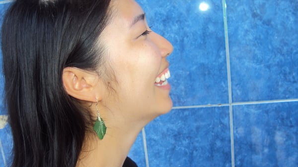 Sea Glass Dangly Earrings
