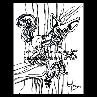 Squirrel tree frog coloring poster