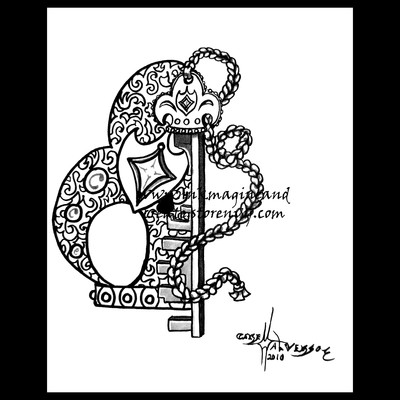 Shield key coloring poster