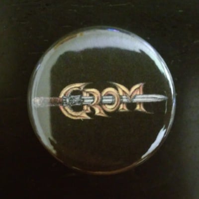 Crom sword logo button