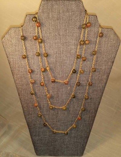30" Unakite & Chamois Strand