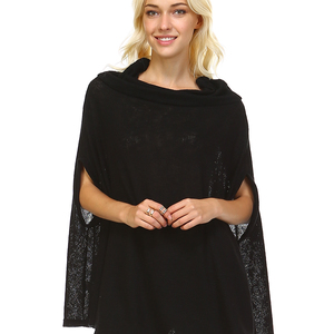 Classic Black Poncho