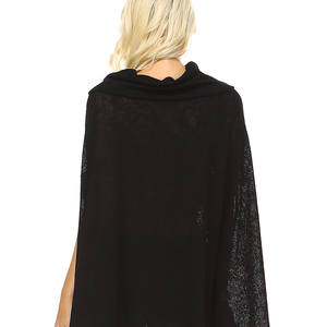 Classic Black Poncho - Thumbnail 1