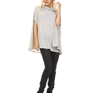 Classic Beige Poncho - Thumbnail 2