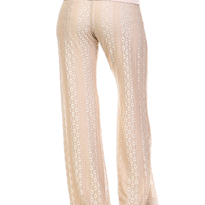 Nude Lace Pant with Full Lining - Thumbnail 1