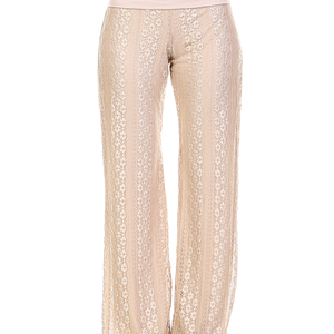 Nude Lace Pant with Full Lining - Thumbnail 2