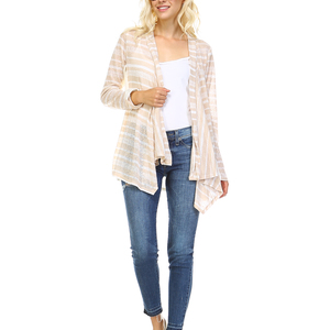Beige Stripe Cardigan