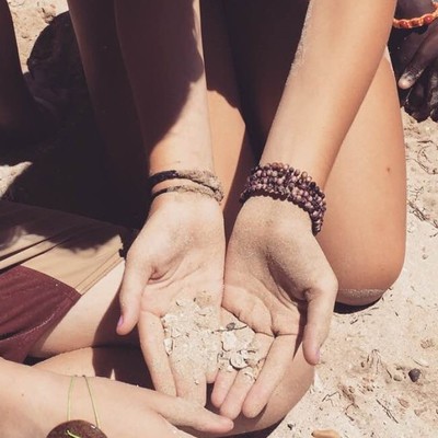 Church seed four layer bracelet 