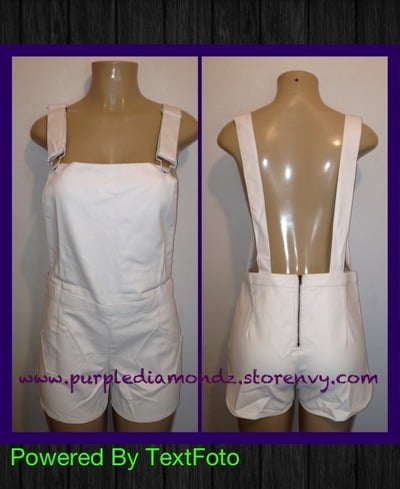 Faux Leather Jumper White