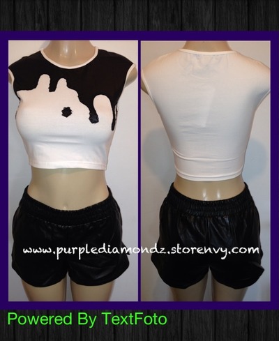 Faux Leather Shorts Black