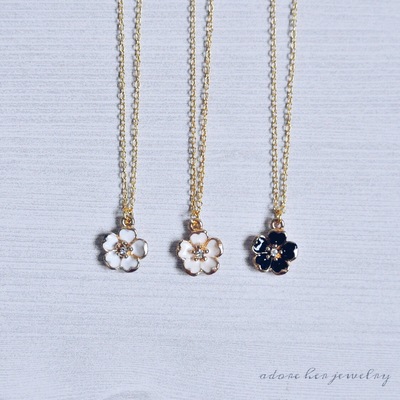 delicate flower necklaces