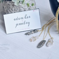 wire wrapped crystal neckalce - Thumbnail 2