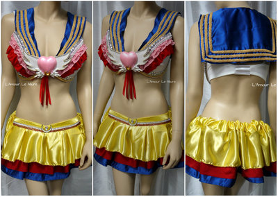 Eternal Sailor Moon Cosplay Dance Costume Rave Bra Rave Wear Halloween Burlesque Show Girl